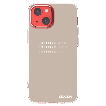 Picasee silikonový průhledný obal pro Apple iPhone 13 mini - Positive Vibes