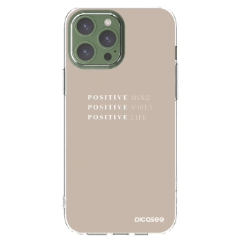 Picasee silikonový průhledný obal pro Apple iPhone 13 Pro Max - Positive Vibes
