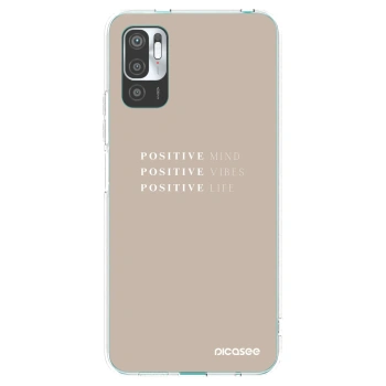 Picasee silikonový průhledný obal pro Xiaomi Redmi Note 10 5G - Positive Vibes