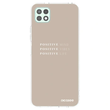Picasee silikonový průhledný obal pro Samsung Galaxy A22 A226B 5G - Positive Vibes
