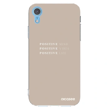 Picasee silikonový průhledný obal pro Apple iPhone XR - Positive Vibes