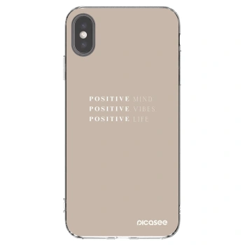 Picasee silikonový průhledný obal pro Apple iPhone XS Max - Positive Vibes