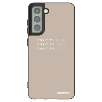 Picasee silikonový černý obal pro Samsung Galaxy S21 FE 5G - Positive Vibes