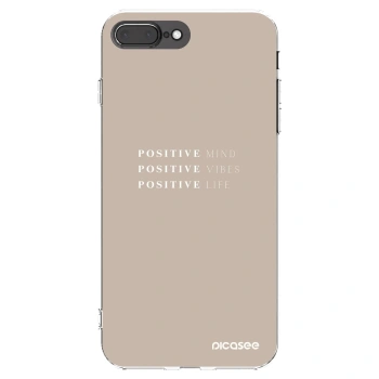 Picasee silikonový průhledný obal pro Apple iPhone 7 Plus - Positive Vibes