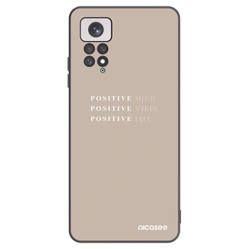 Picasee silikonový černý obal pro Xiaomi Redmi Note 11 - Positive Vibes
