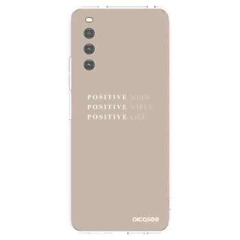 Picasee silikonový průhledný obal pro Sony Xperia 10 IV 5G - Positive Vibes