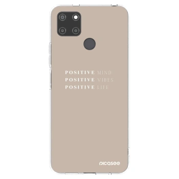 Picasee silikonový průhledný obal pro Realme C21Y - Positive Vibes