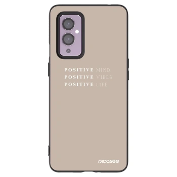 Picasee silikonový černý obal pro OnePlus 9 - Positive Vibes