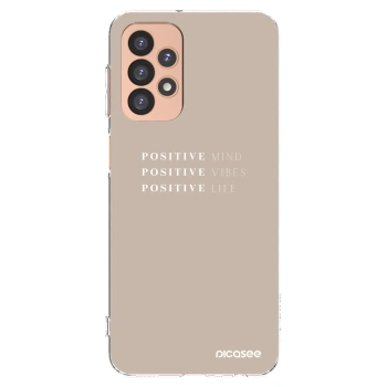 Picasee silikonový průhledný obal pro Samsung Galaxy A23 A236B 5G - Positive Vibes