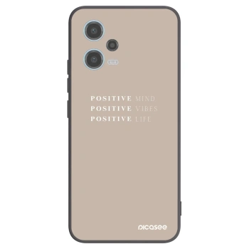 Picasee silikonový černý obal pro Xiaomi Redmi Note 12 5G - Positive Vibes