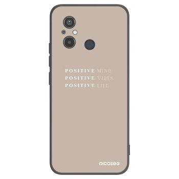 Picasee silikonový černý obal pro Xiaomi Redmi 12C - Positive Vibes