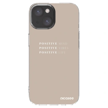 Picasee silikonový průhledný obal pro Apple iPhone 15 - Positive Vibes