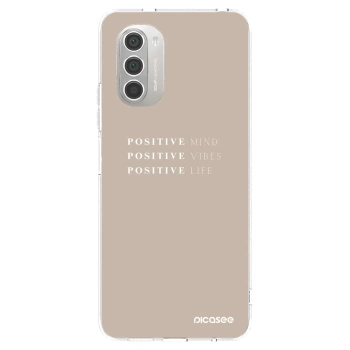 Picasee silikonový průhledný obal pro Motorola Moto G51 - Positive Vibes