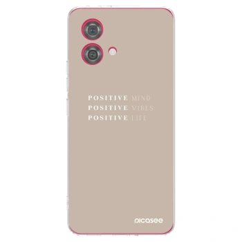 Picasee silikonový průhledný obal pro Motorola Moto G84 5G - Positive Vibes