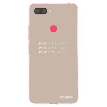 Picasee silikonový průhledný obal pro Xiaomi Mi 8 Lite - Positive Vibes