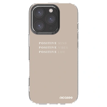 Picasee silikonový průhledný obal pro Apple iPhone 16 Pro - Positive Vibes