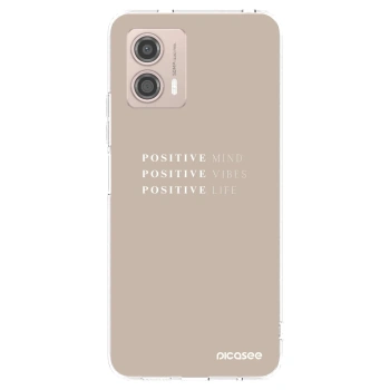 Picasee silikonový průhledný obal pro Motorola Moto G53 5G - Positive Vibes