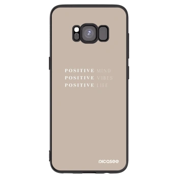 Picasee silikonový černý obal pro Samsung Galaxy S8 G950F - Positive Vibes