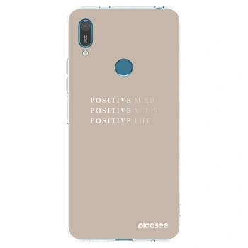 Picasee silikonový průhledný obal pro Huawei Y7 2019 - Positive Vibes