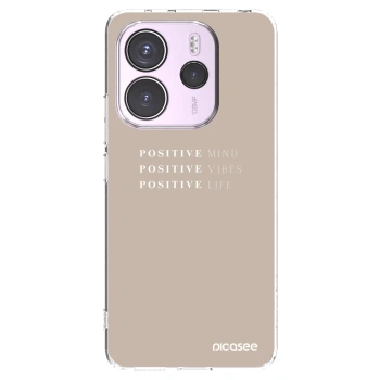 Picasee silikonový průhledný obal pro Xiaomi Redmi Note 14 4G - Positive Vibes