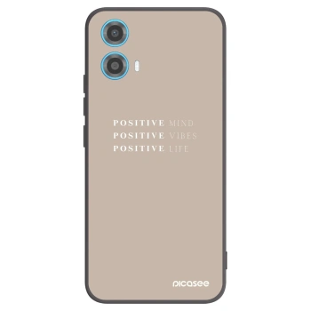Picasee silikonový černý obal pro Motorola Moto G34 5G - Positive Vibes