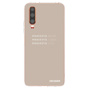 Picasee silikonový průhledný obal pro Huawei P30 - Positive Vibes