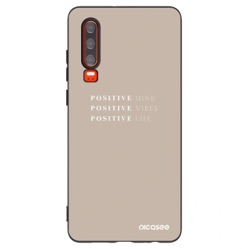 Picasee silikonový černý obal pro Huawei P30 - Positive Vibes
