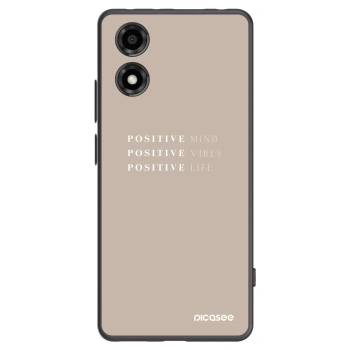 Picasee silikonový černý obal pro Motorola Moto E14 - Positive Vibes