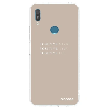 Picasee silikonový průhledný obal pro Huawei Y6 2019 - Positive Vibes