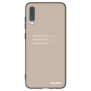 Picasee silikonový černý obal pro Samsung Galaxy A70 A705F - Positive Vibes