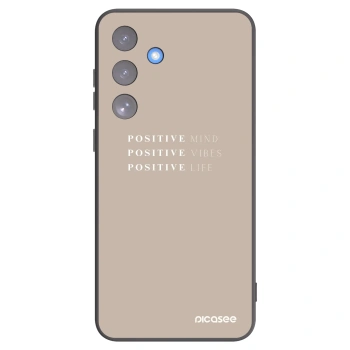 Picasee silikonový černý obal pro Samsung Galaxy S25 FE 5G - Positive Vibes