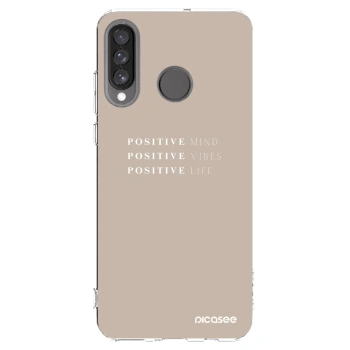 Picasee silikonový průhledný obal pro Huawei P30 Lite - Positive Vibes