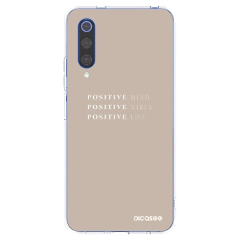 Picasee silikonový průhledný obal pro Xiaomi Mi 9 SE - Positive Vibes