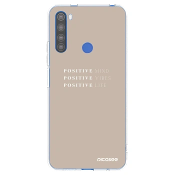 Picasee silikonový průhledný obal pro Xiaomi Redmi Note 8T - Positive Vibes