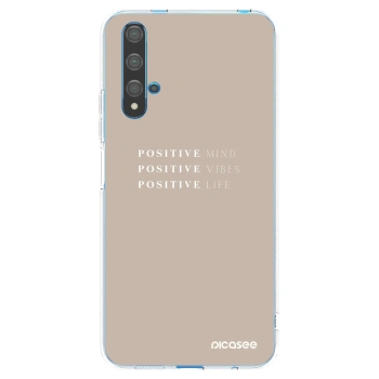 Picasee silikonový průhledný obal pro Huawei Nova 5T - Positive Vibes