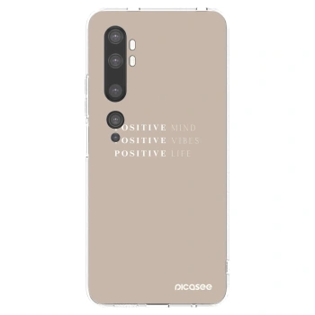 Picasee silikonový průhledný obal pro Xiaomi Mi Note 10 (Pro) - Positive Vibes