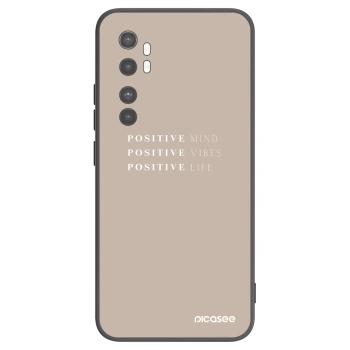 Picasee silikonový černý obal pro Xiaomi Mi Note 10 Lite - Positive Vibes
