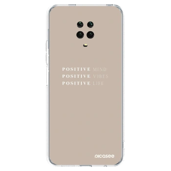 Picasee silikonový průhledný obal pro Xiaomi Redmi Note 9S - Positive Vibes