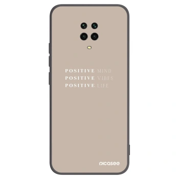 Picasee silikonový černý obal pro Xiaomi Redmi Note 9S - Positive Vibes