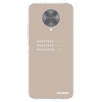 Picasee silikonový průhledný obal pro Xiaomi Poco F2 Pro - Positive Vibes