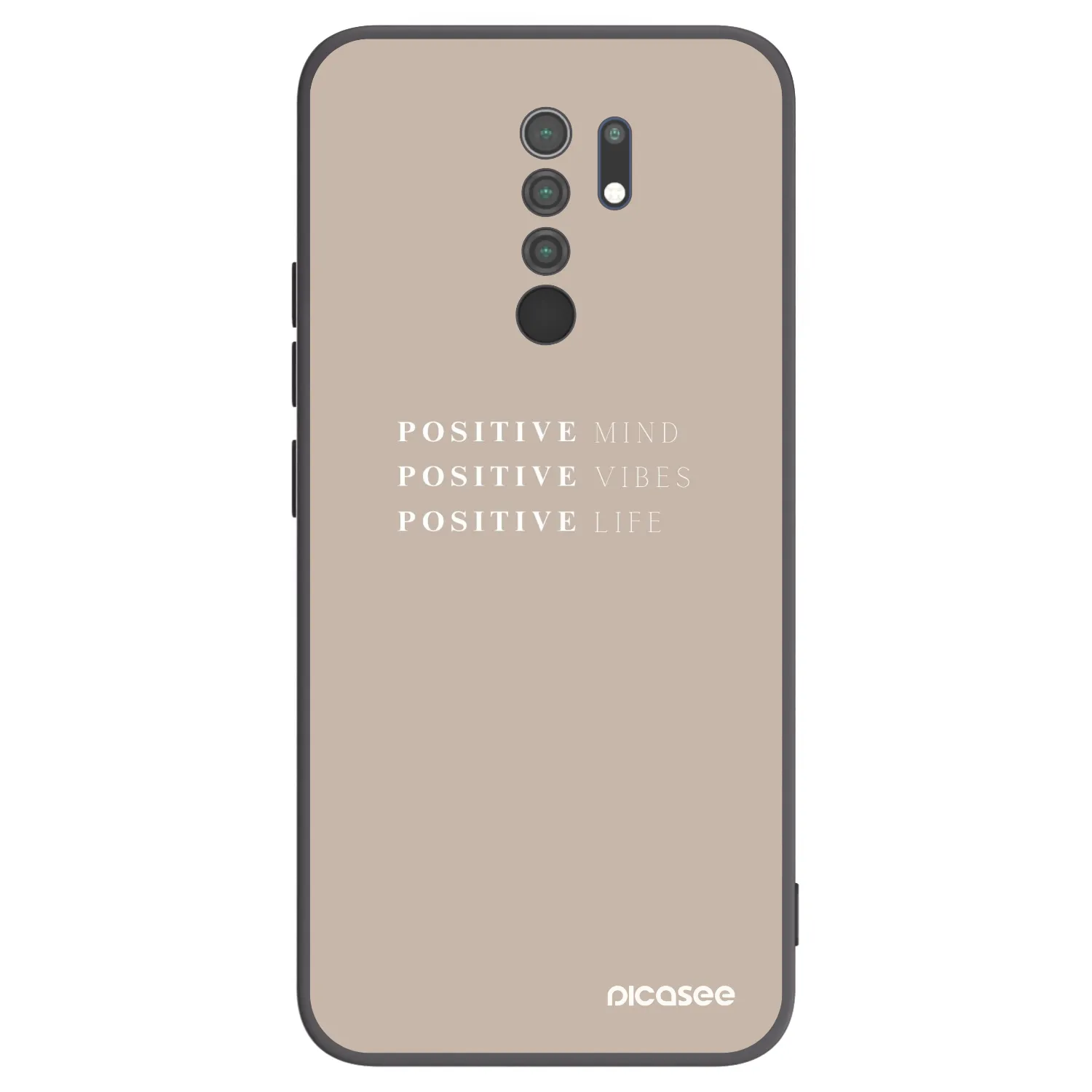 Picasee silikonový černý obal pro Xiaomi Redmi 9 - Positive Vibes