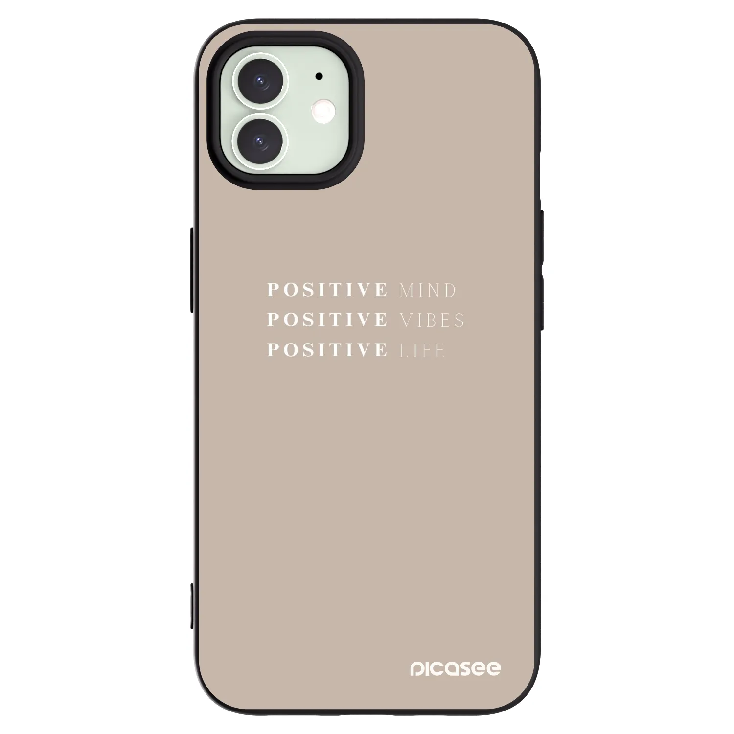 Picasee silikonový černý obal pro Apple iPhone 12 Pro - Positive Vibes