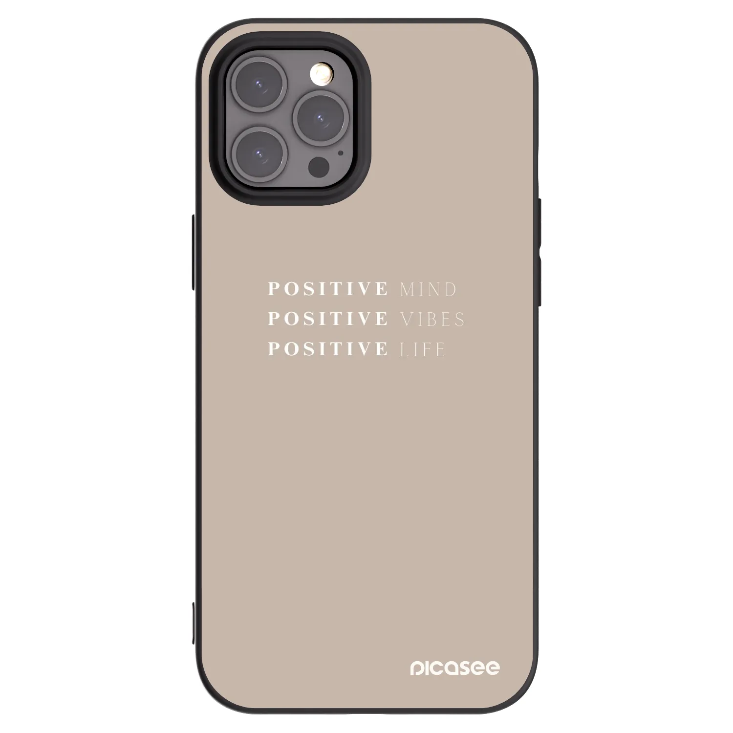 Picasee silikonový černý obal pro Apple iPhone 12 Pro Max - Positive Vibes