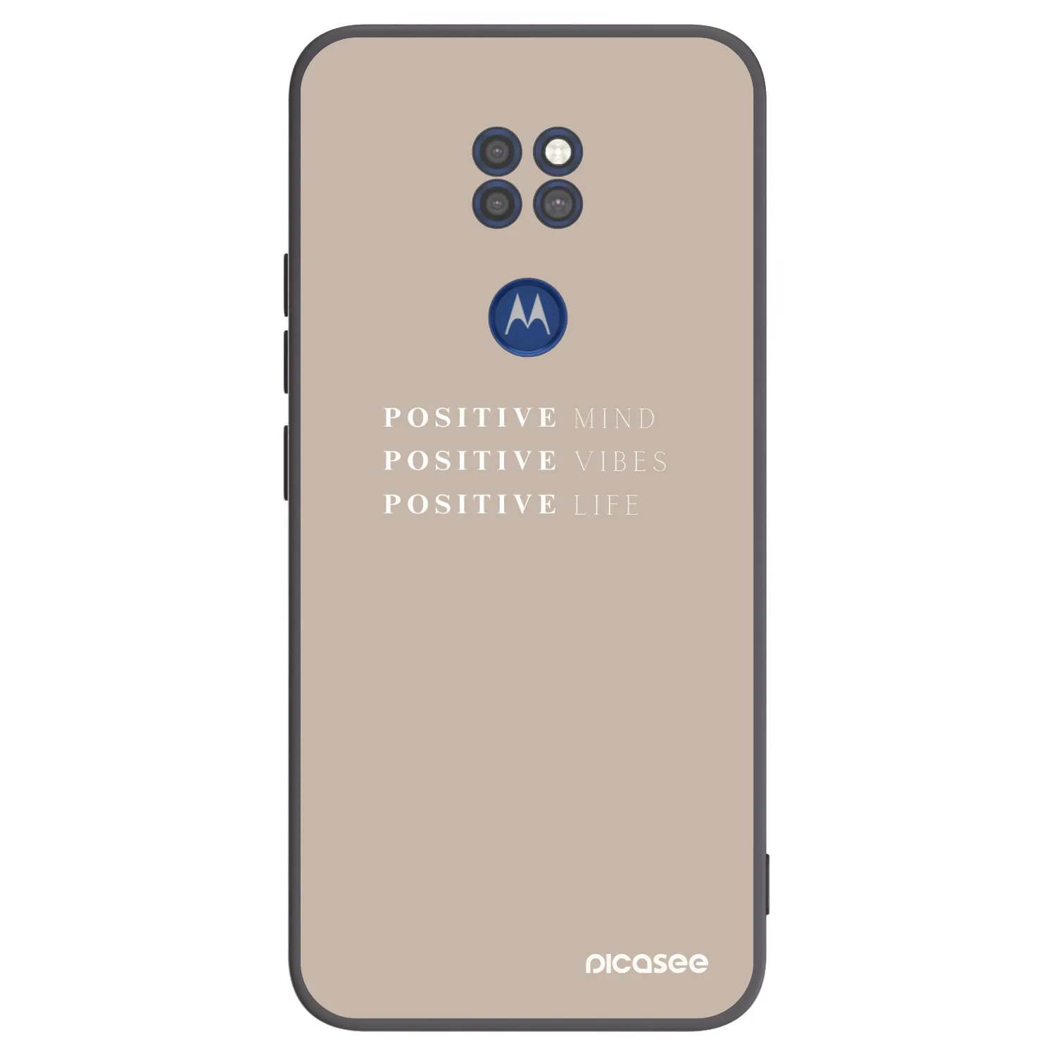 Picasee silikonový černý obal pro Motorola Moto G9 Play - Positive Vibes