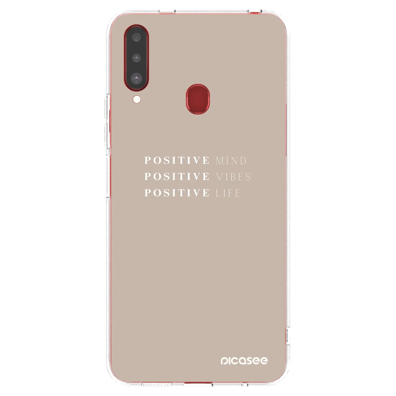 Picasee silikonový průhledný obal pro Samsung Galaxy A20s - Positive Vibes