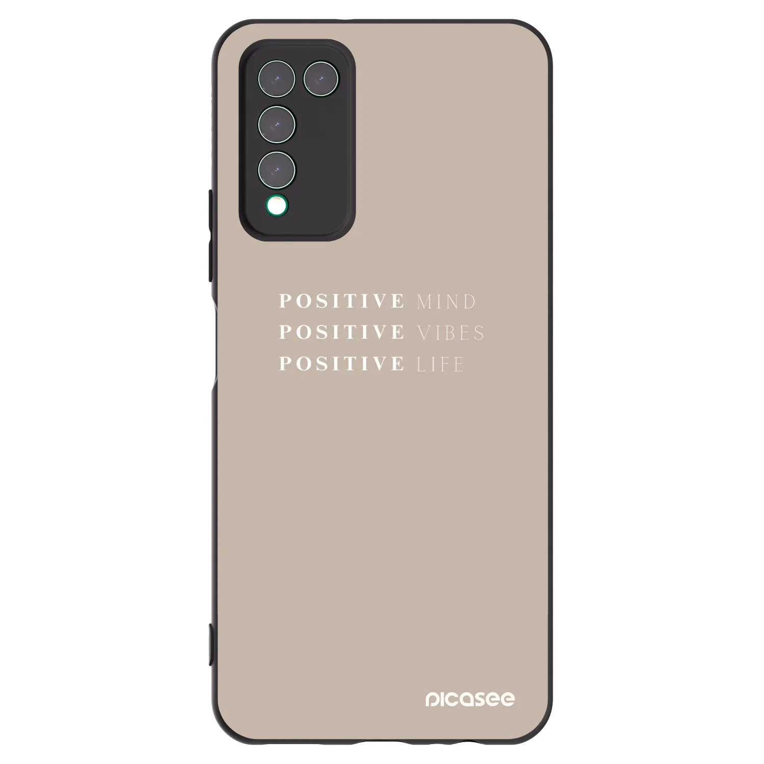 Picasee silikonový černý obal pro Honor 10X Lite - Positive Vibes