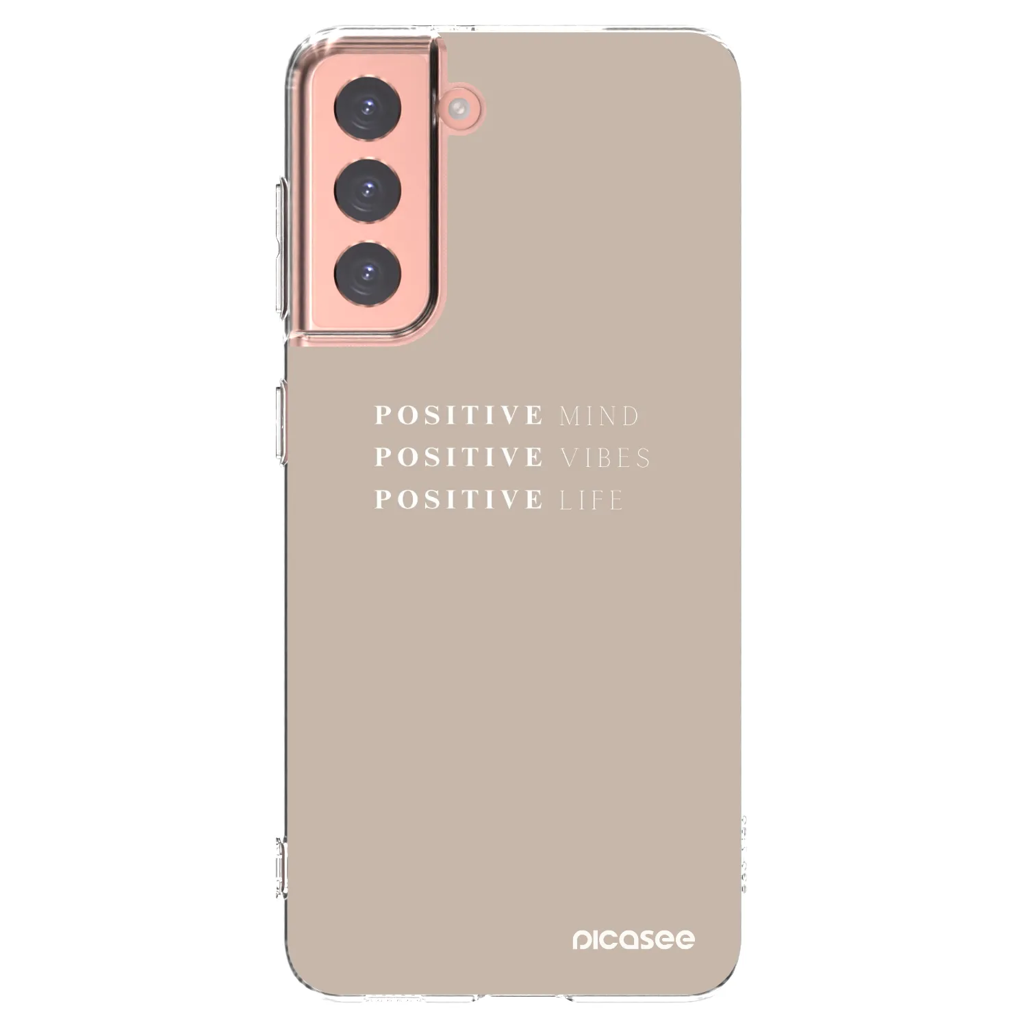 Picasee silikonový průhledný obal pro Samsung Galaxy S21 5G G991B - Positive Vibes