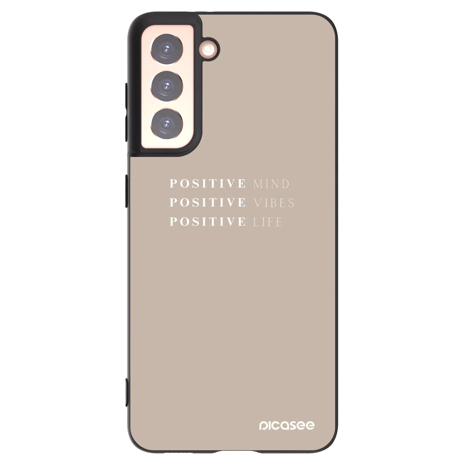 Picasee silikonový černý obal pro Samsung Galaxy S21 5G G991B - Positive Vibes