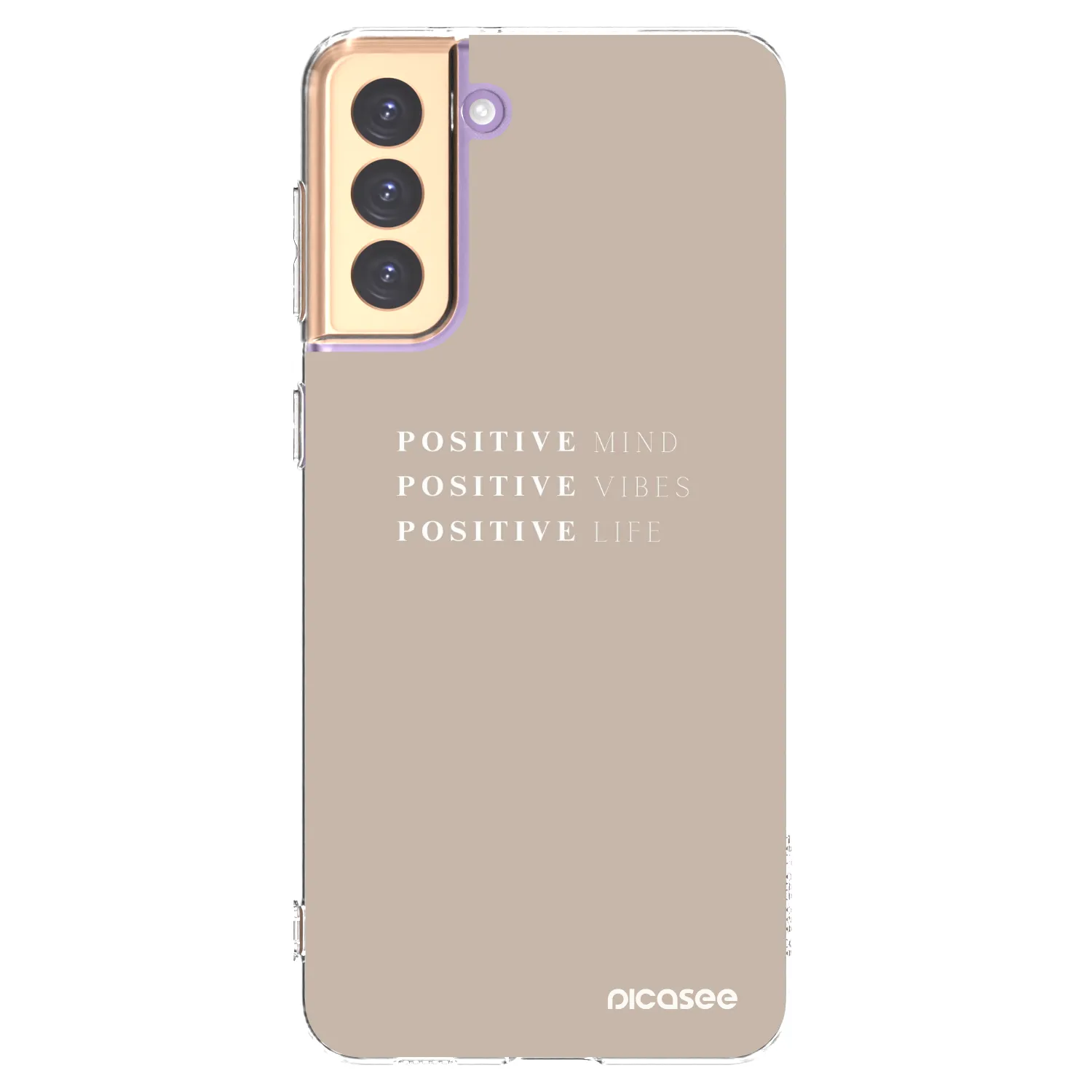 Picasee silikonový průhledný obal pro Samsung Galaxy S21+ 5G G996F - Positive Vibes