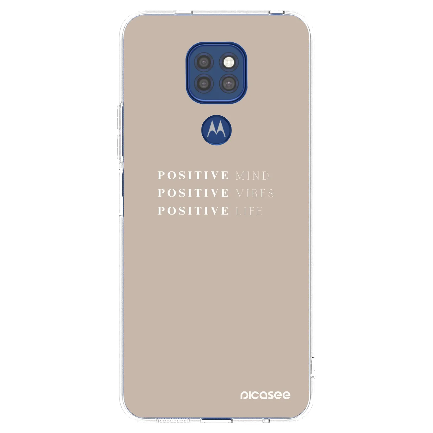 Picasee silikonový průhledný obal pro Motorola Moto G9 Play - Positive Vibes